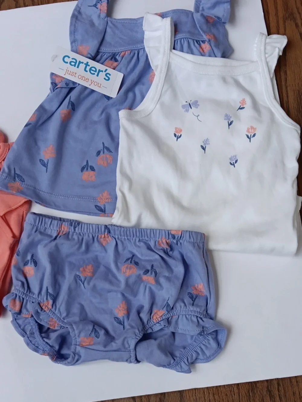 Carter's Just One You Baby Girl 12M NWT Outfits 2 Set  Bundle Lavender&Peach